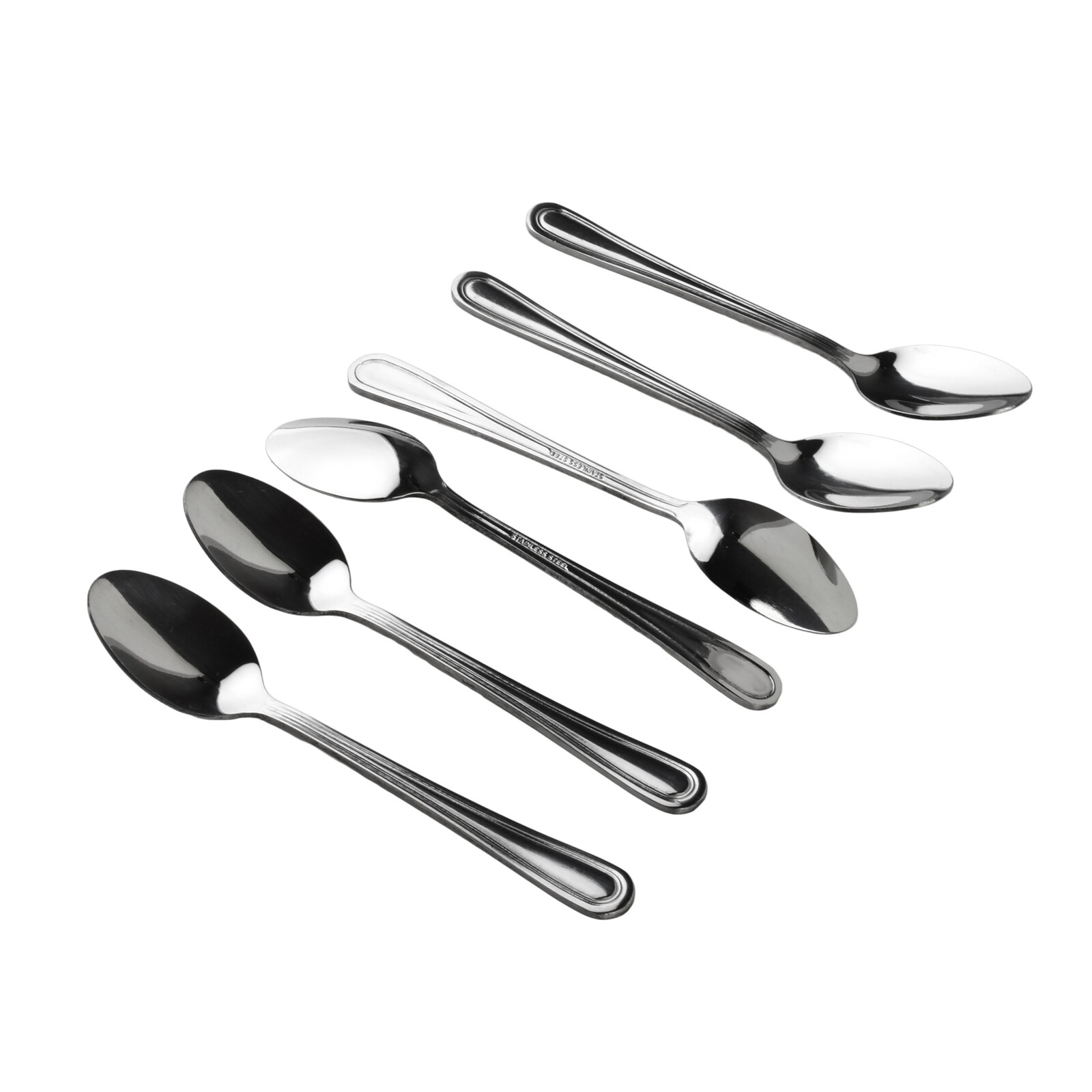 Sada 6 ks kávových lžiček Daisy 12,8 cm stříbrná