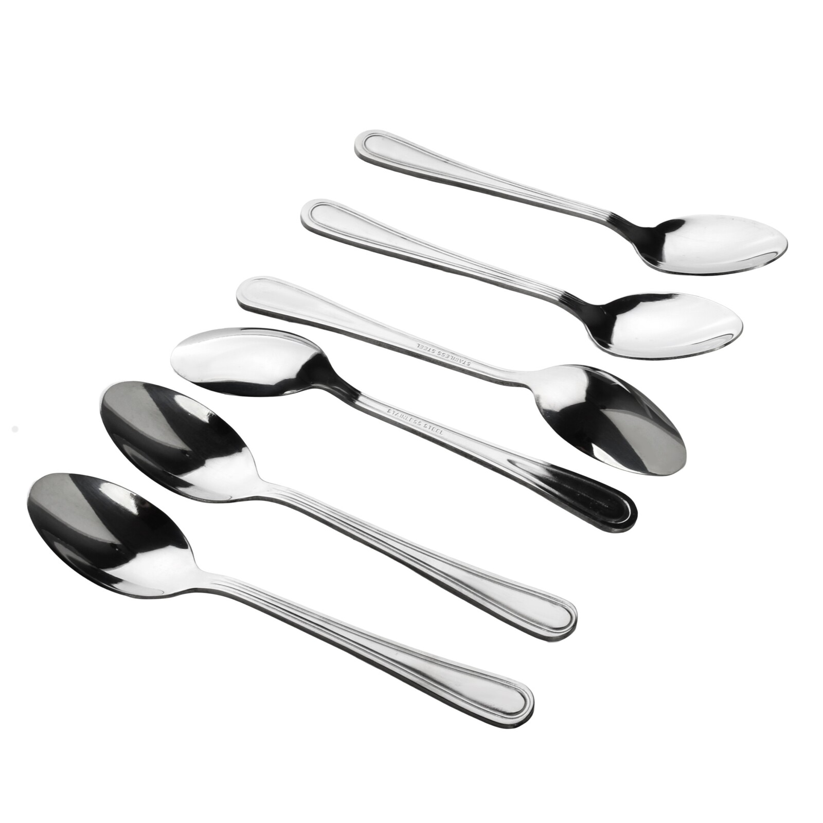 Sada 6 ks lžiček Daisy 14 cm stříbrná