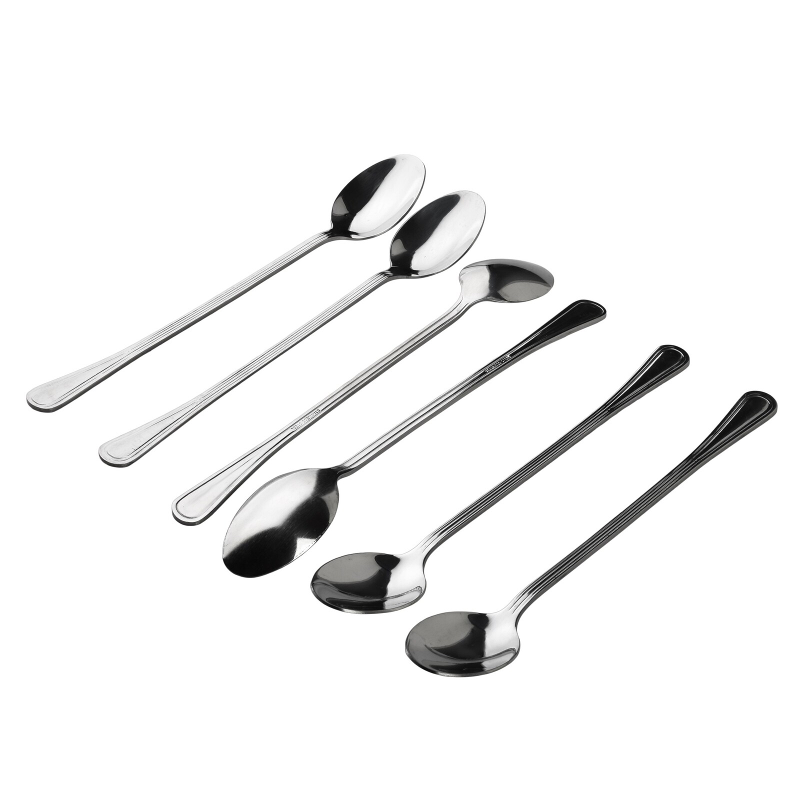 Sada 6 ks lžiček na latté Daisy stříbrná