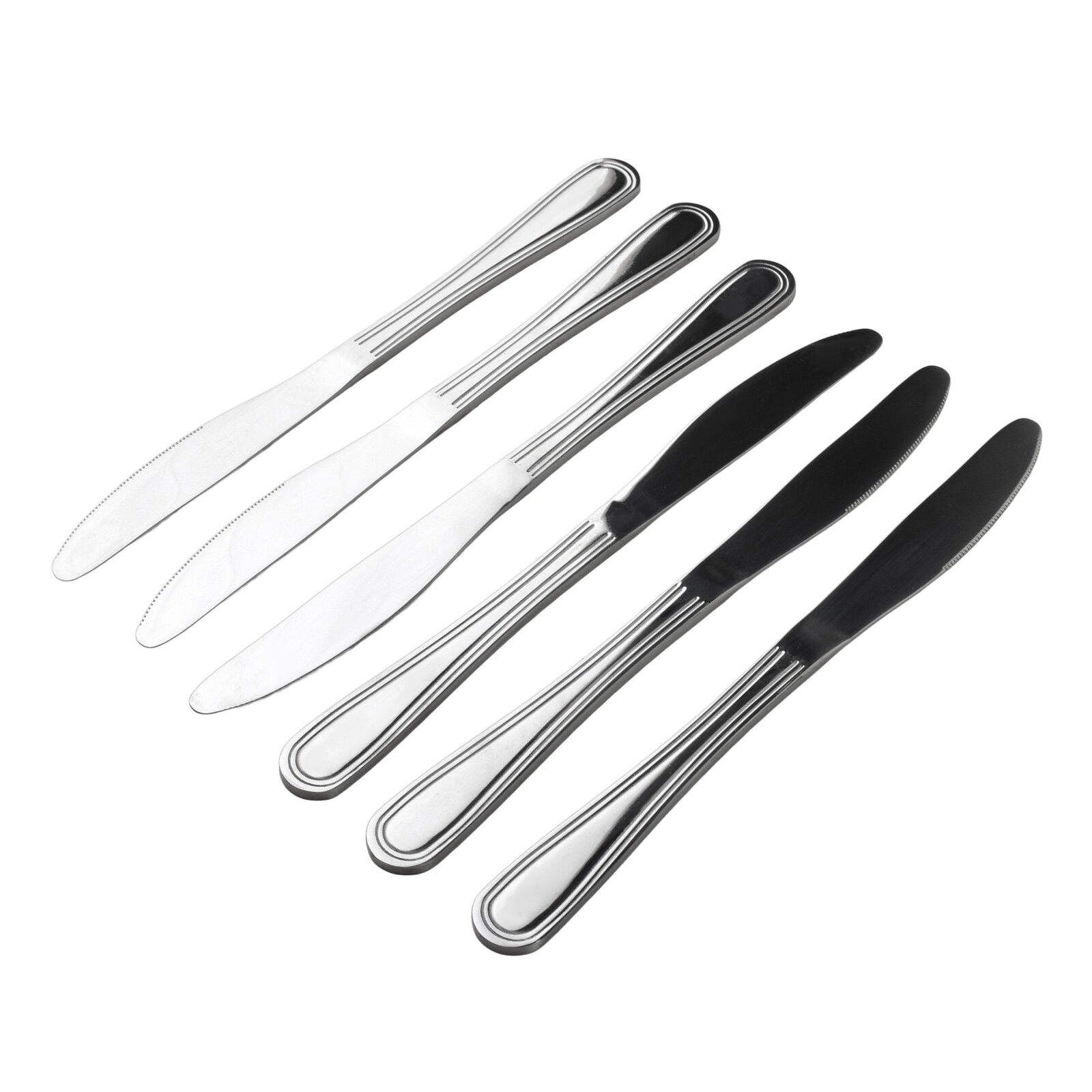 Sada 6 ks příborových nožů Daisy 22,5 cm stříbrná