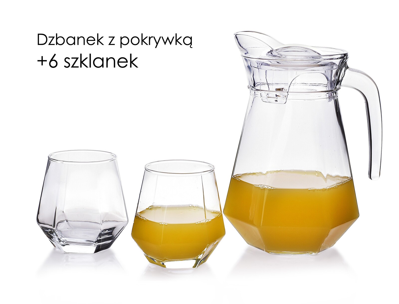 Sada karafy a 6 sklenic ADEL čirá