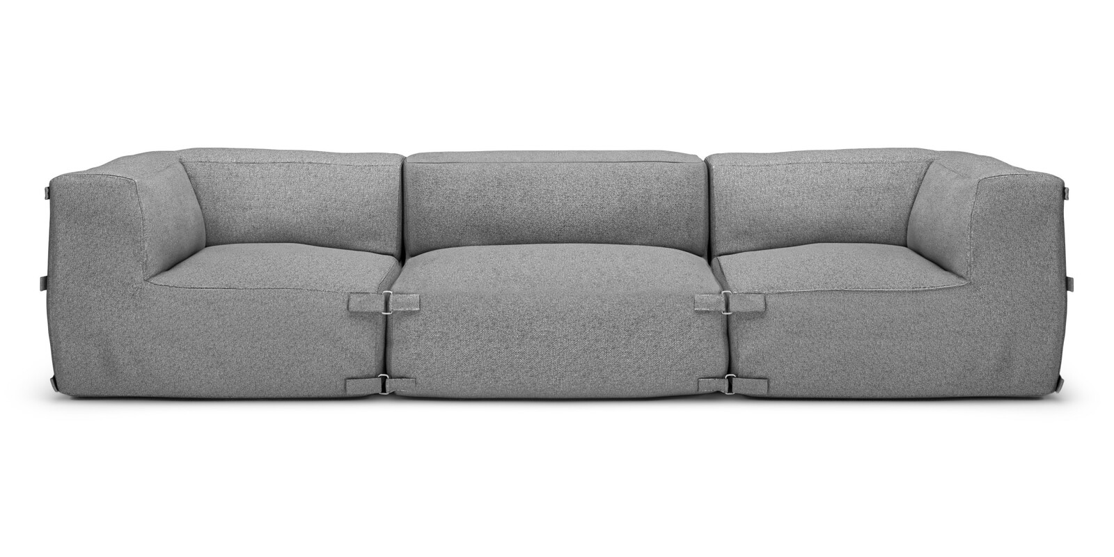 Třímístná modulová zahradní pohovka Vacuum VI 315 cm šedá
