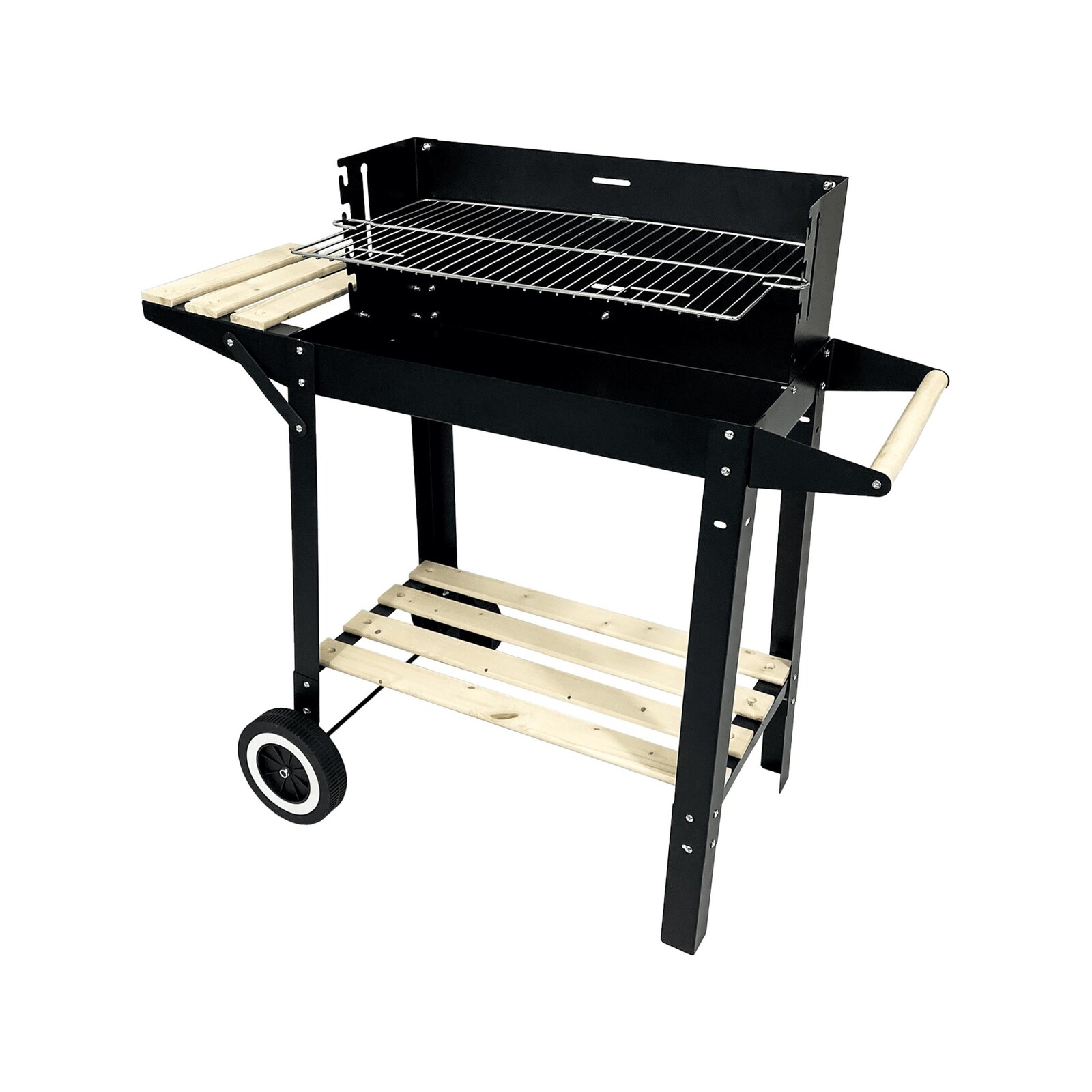 Zahradní gril na dřevěné uhlí BBQ1012 černý