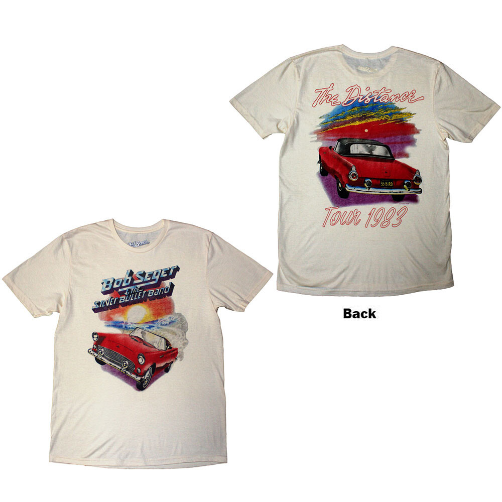 Bob Seger & The Silver Bullet Band tričko Distance Tour Natural S