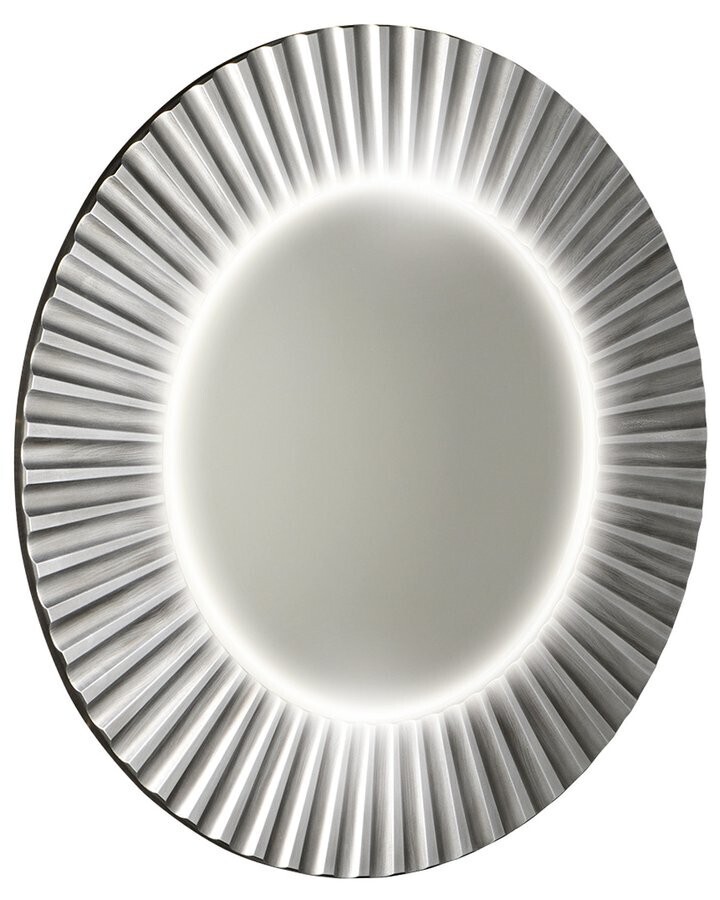 SAPHO - PRIDE guľaté zrkadlo s LED osvetlením v ráme, priemer 90cm, strieborná PD952
