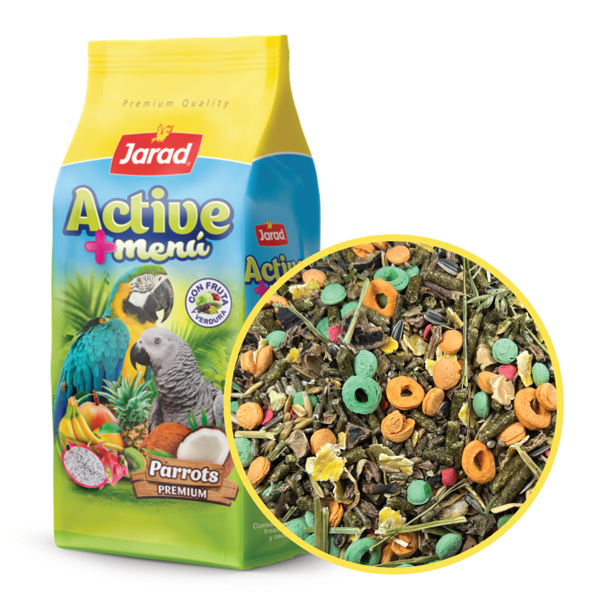 Jarad Active+ Veľký Papagáj - 2x600g