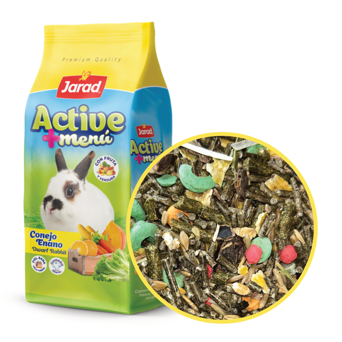 Jarad Active+ Zakrpatený Králik Ovocie/Zelenina - 2x800g