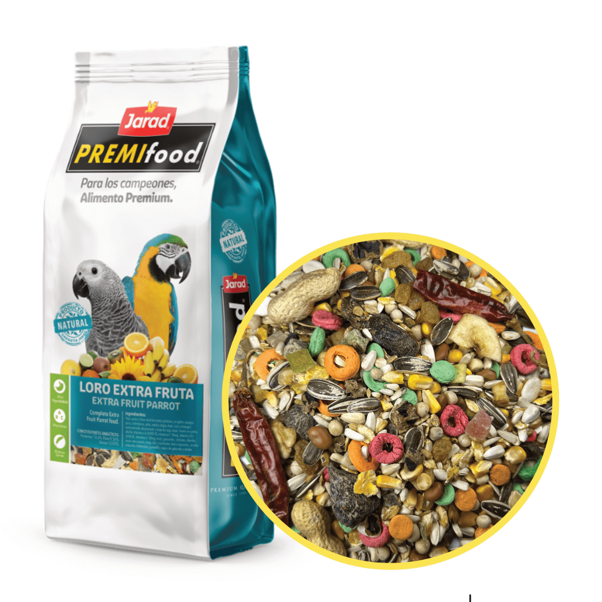 Jarad PREMIfood Papagáj s Ovocom - 2x800g
