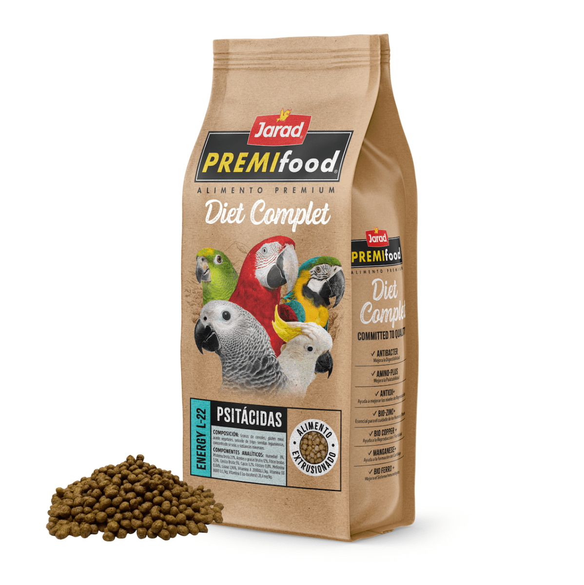 Jarad PREMIfood Papagáj Energy L22 - 2x700g