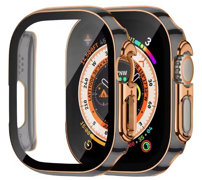 Ochranný kryt pre Apple Watch Ultra - Zlato čierný, 49 mm
