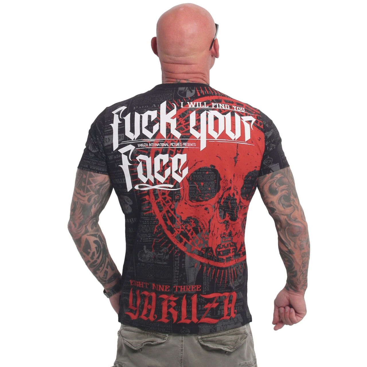 Tričko pánske Yakuza Regular - čierne-červené, S