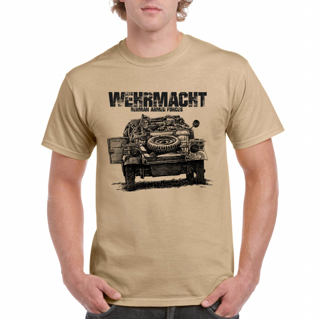 Tričko Striker Wehrmacht German Armed Forces - béžové, M