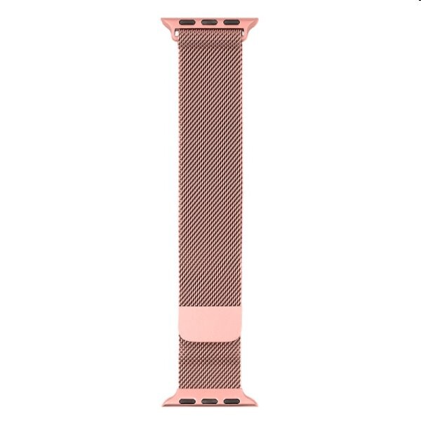 Nerezový remienok COTEetCI Milanese loop pre Apple Watch 424445mm, ružovo zlatý WH5203-PMRG