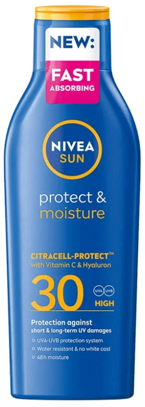 NIVEA SUN PROTECT&MOISTURE - Mlieko na opaľovanie s SPF 30 (0,2 L)