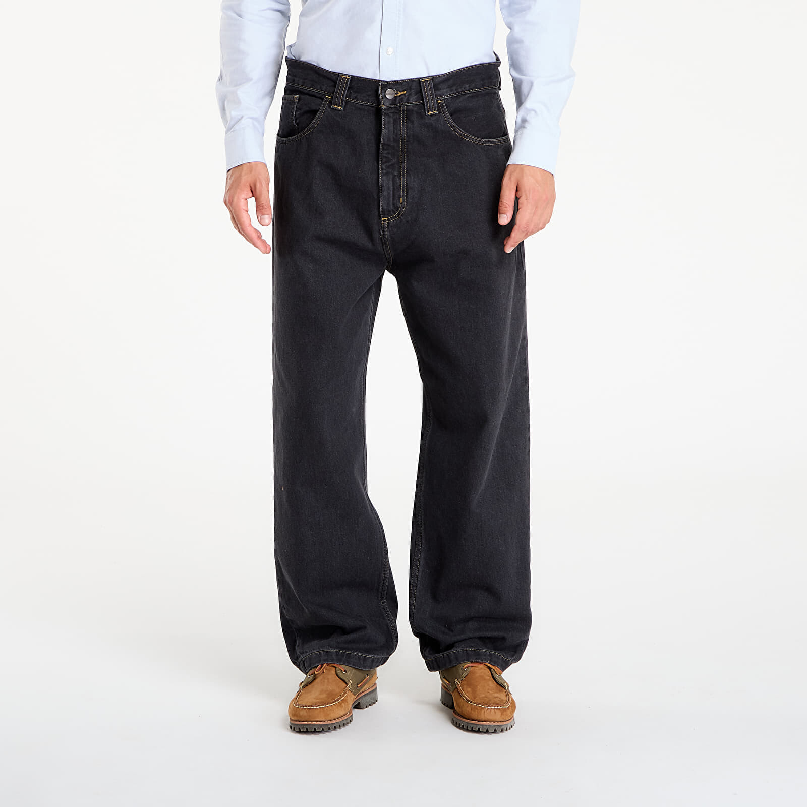 Kalhoty Carhartt WIP Brandon Pant Black Stone Washed XS