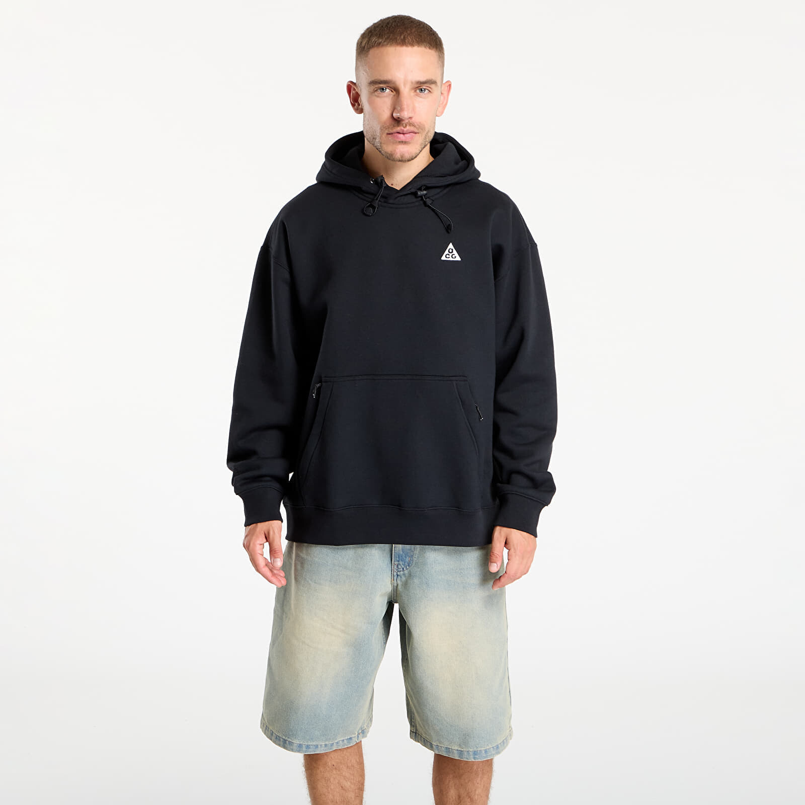 Mikina Nike ACG Therma-FIT Fleece Pullover Hoodie Black/ Anthracite/ Summit White XXS