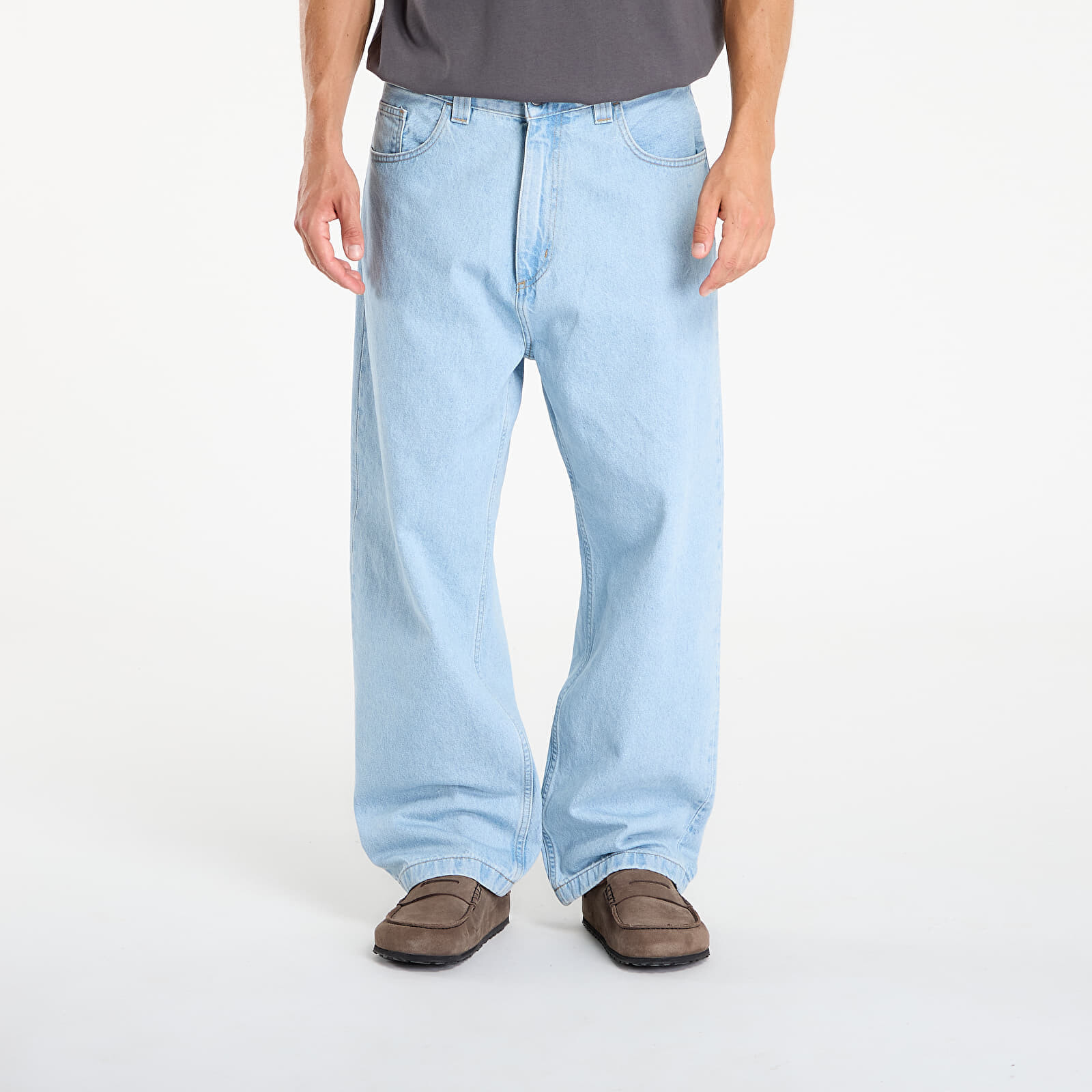 Kalhoty Carhartt WIP Brandon Pant Blue Heavy Stone Bleached L