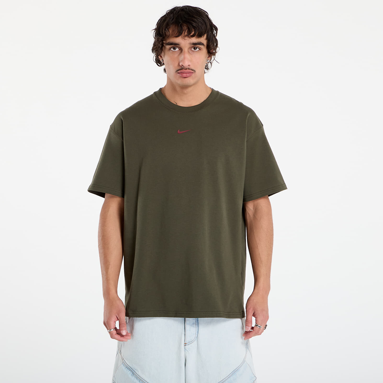 Tričko Nike x NOCTA Men's T-Shirt Cargo Khaki/ Team Red M