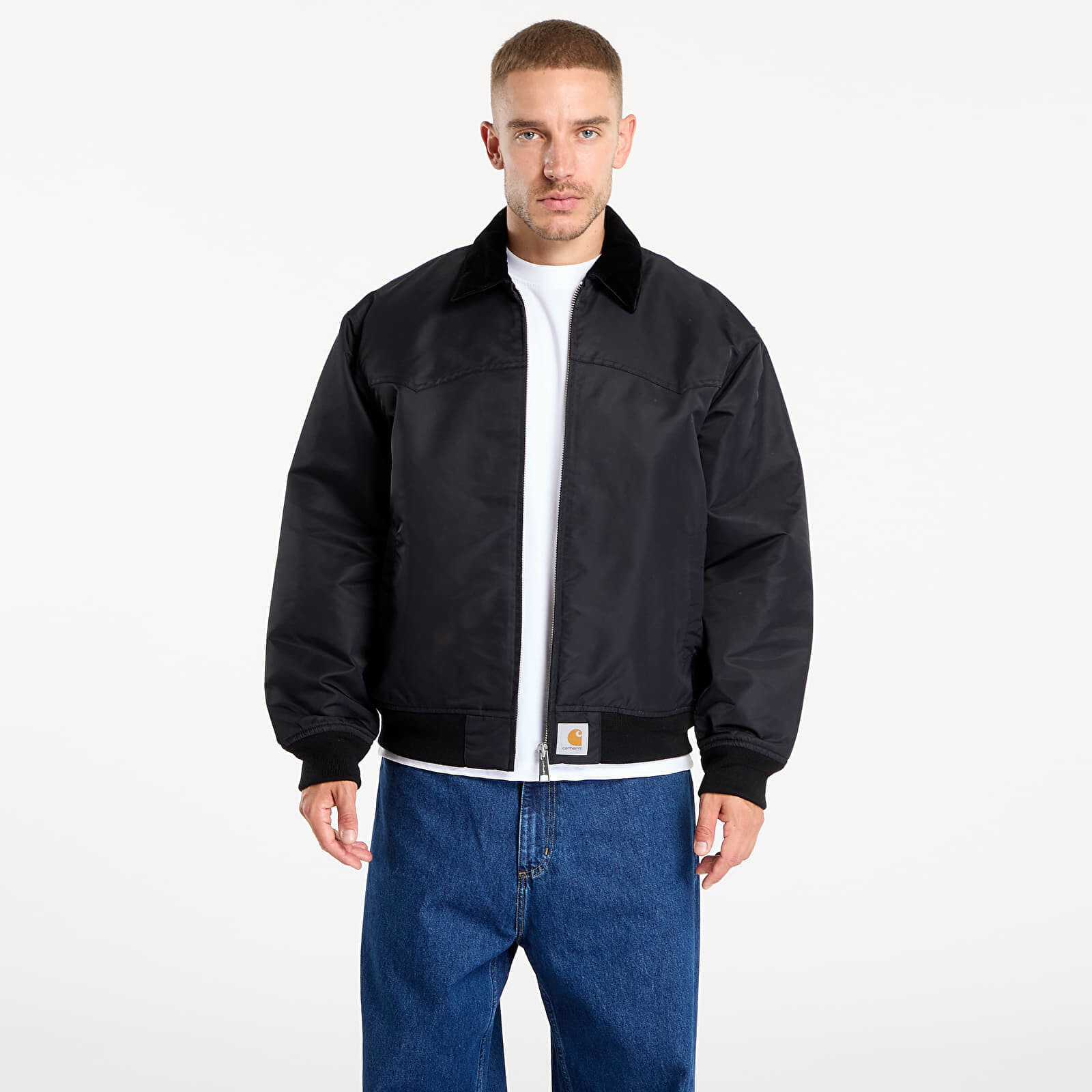 Bunda Carhartt WIP Santa Fe Alumni Jacket UNISEX Black/ Scarlet XS