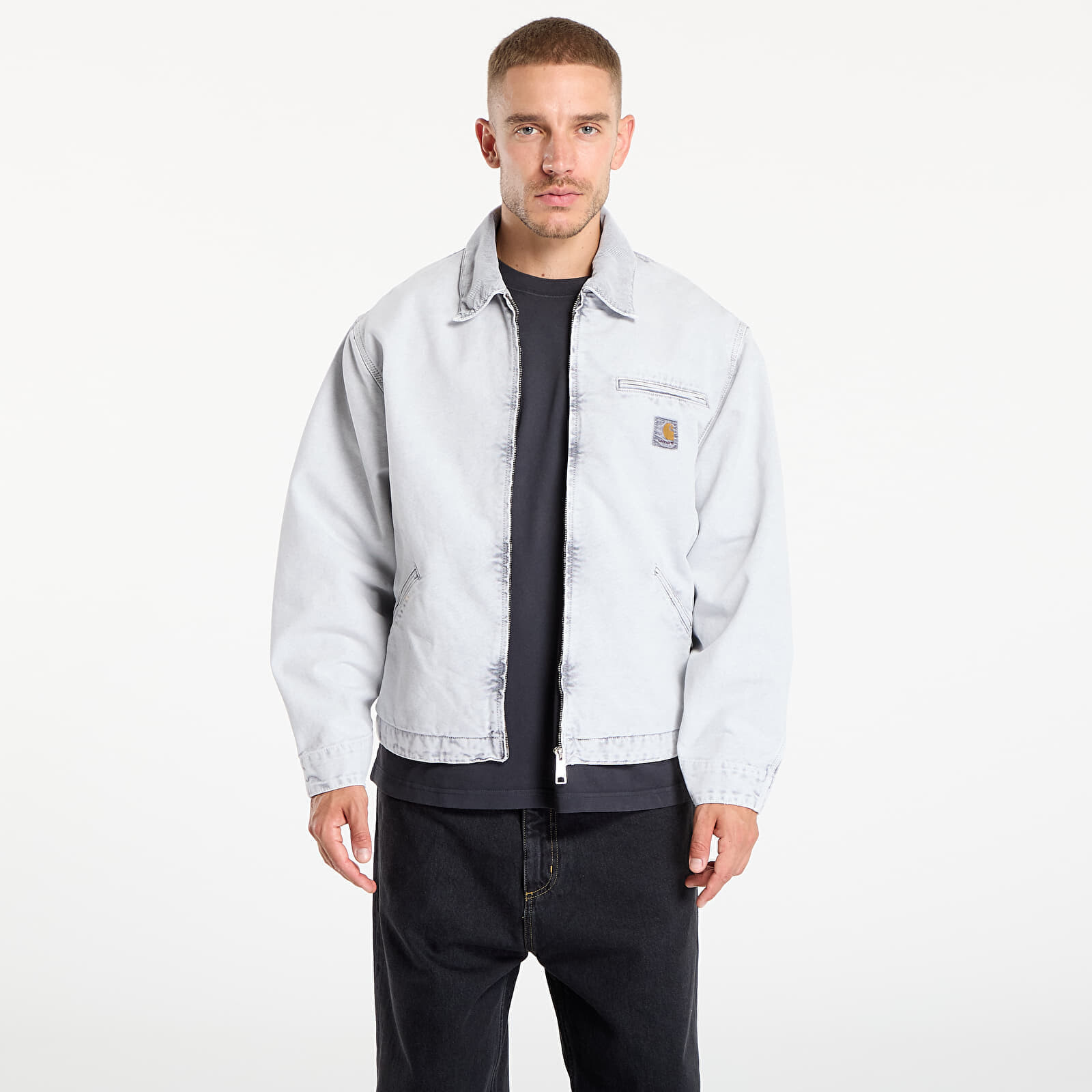 Bunda Carhartt WIP OG Detroit Jacket UNISEX Black/ Black Chalk Wash XS