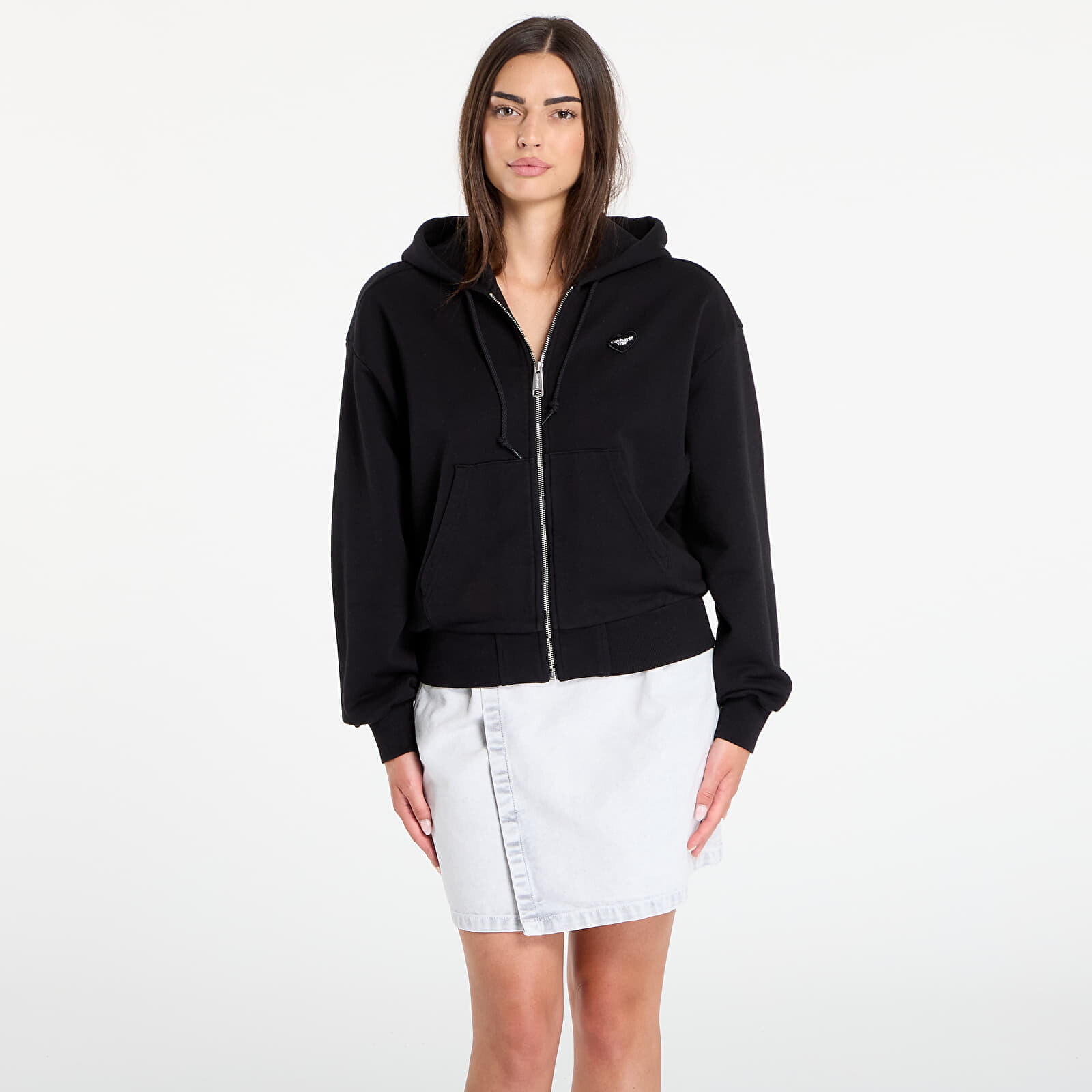 Mikina Carhartt WIP W' Hooded Heart II Hartt Jacket Black L