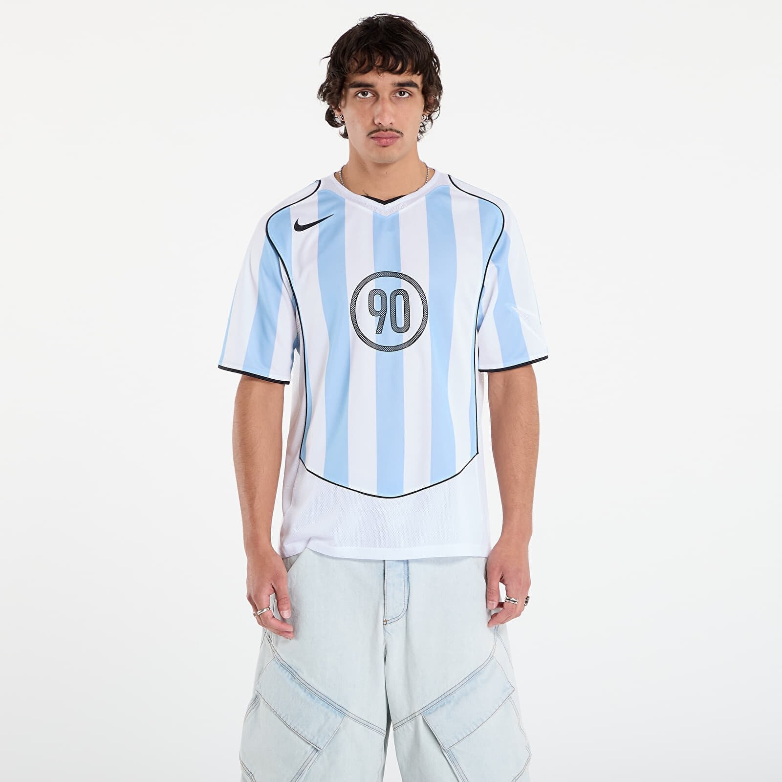 Dres Nike Total 90 Men's Dri-FIT Soccer Jersey Psychic Blue/ White/ Black/ Black XS