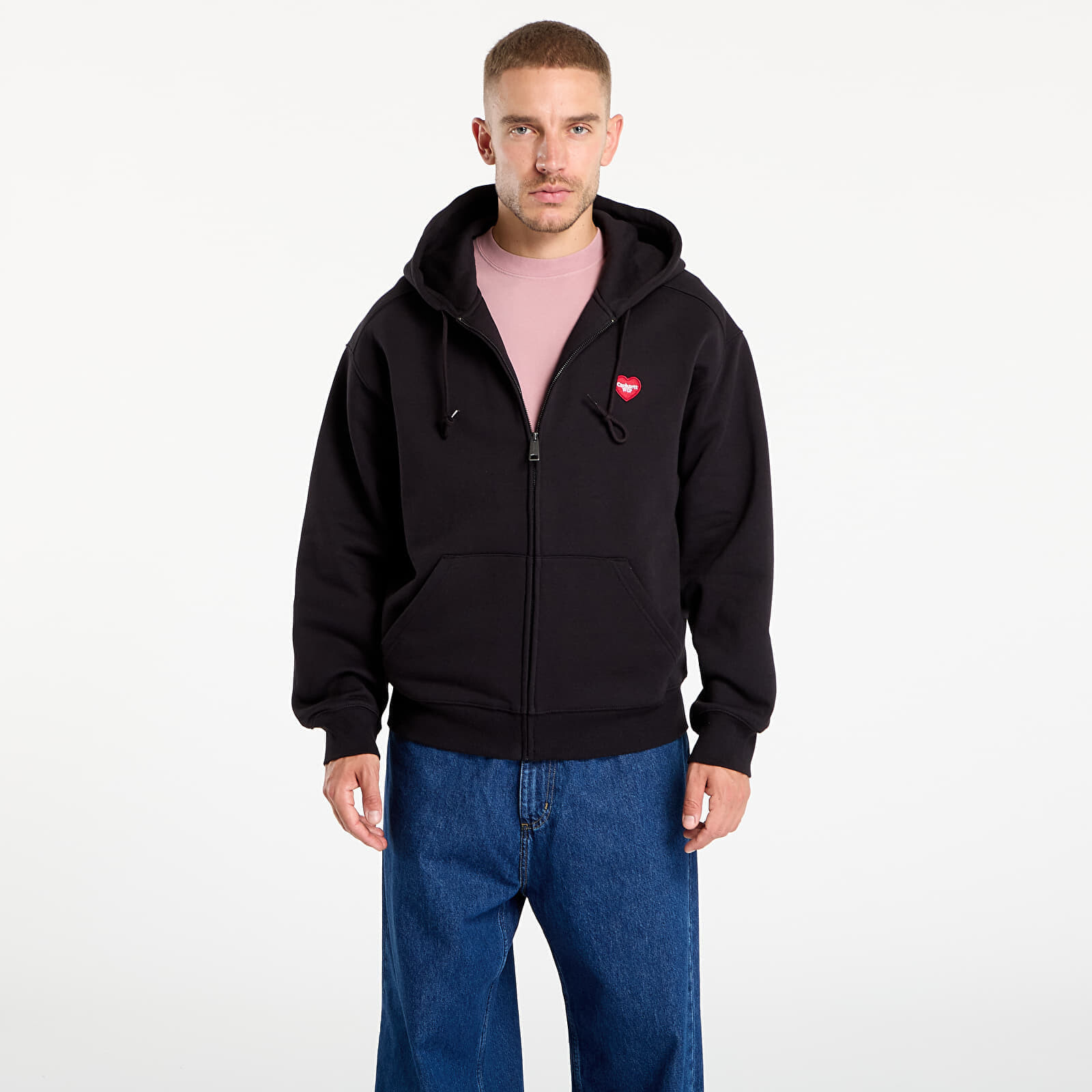 Mikina Carhartt WIP Hooded Heart II Hartt Sweat Jacket UNISEX Black XS