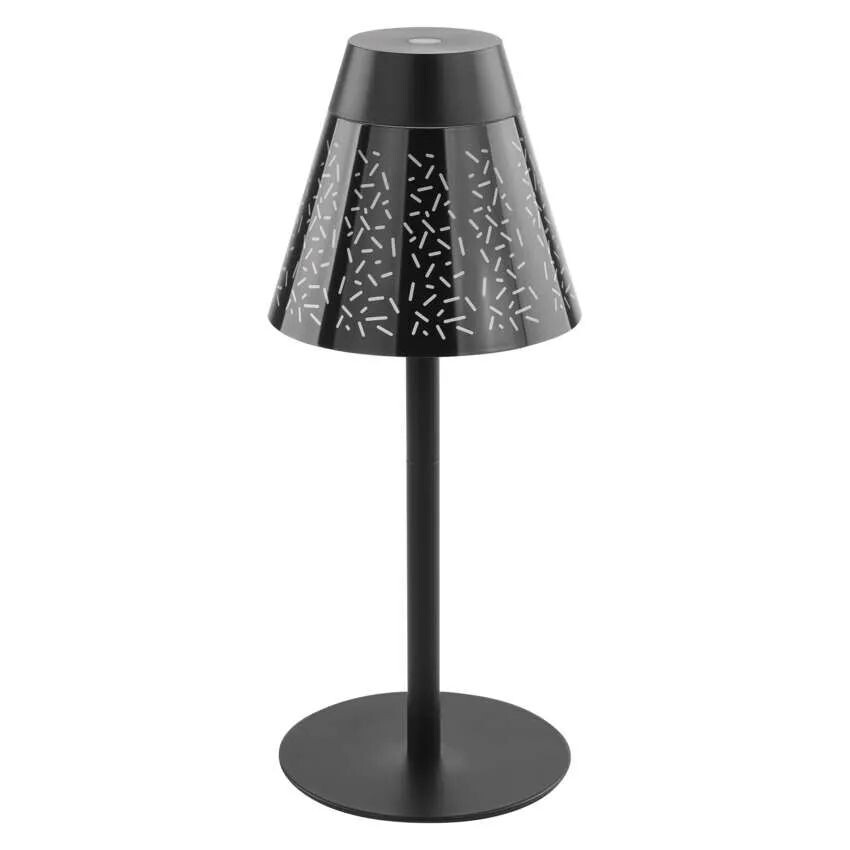 EMOS Čierna LED záhradná nabíjacia lampa Grace 4,2W Z7634