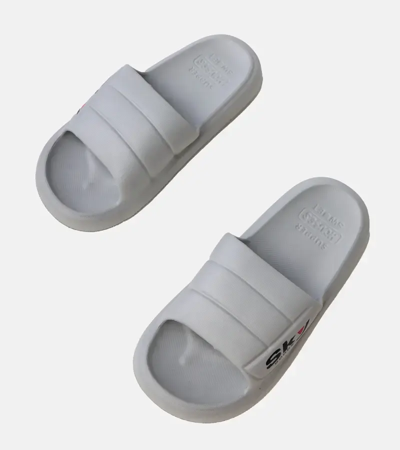 Gemre Šedé pánske gumové šľapky Torwald