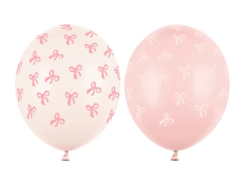 PartyDeco Latexový balón - Ružové mašličky 30 cm