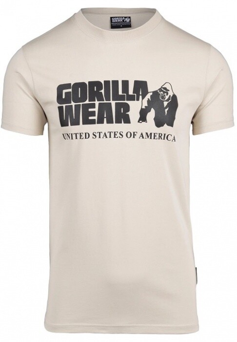 Gorilla wear pánské tričko s krátkým rukávem classic t-shirt beige