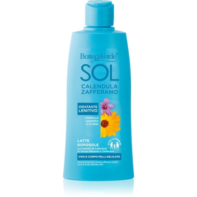 Bottega Verde Sol Calendula & Zafferano opaľovacie mlieko na tvár a telo SPF 30 200 ml