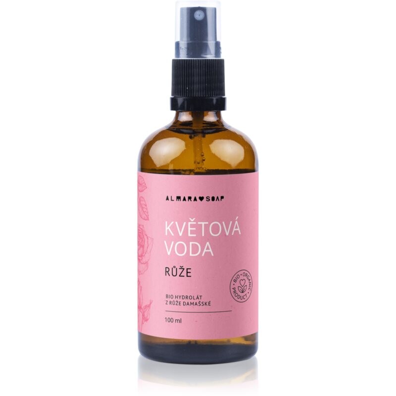 Almara Soap Kvetová Voda Ruža pleťová voda pre suchú až citlivú pleť 100 ml
