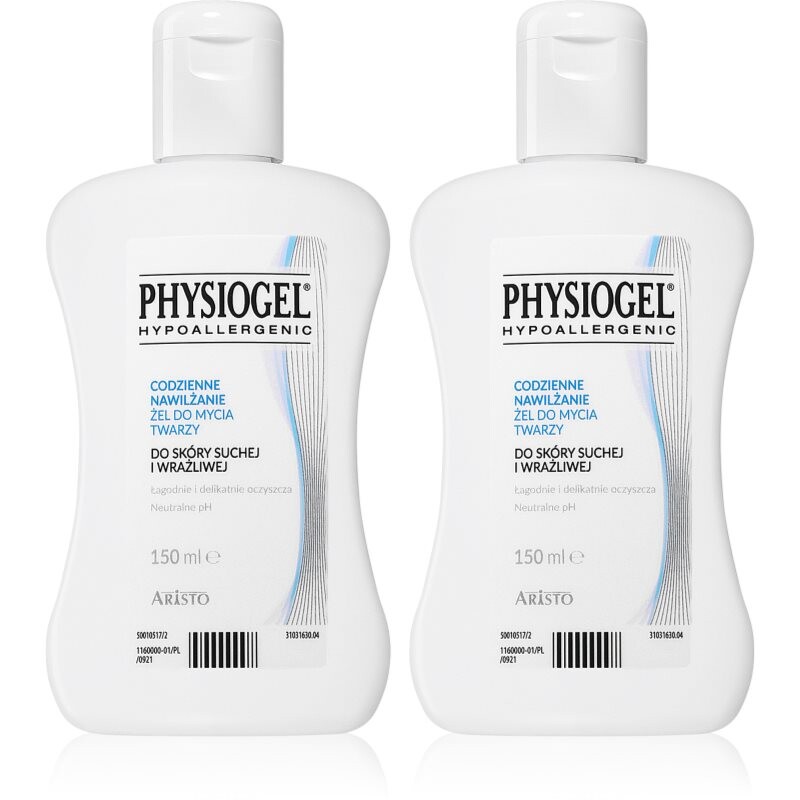 Physiogel Daily MoistureTherapy hydratačný čistiaci gél výhodné balenie 2x150 ml