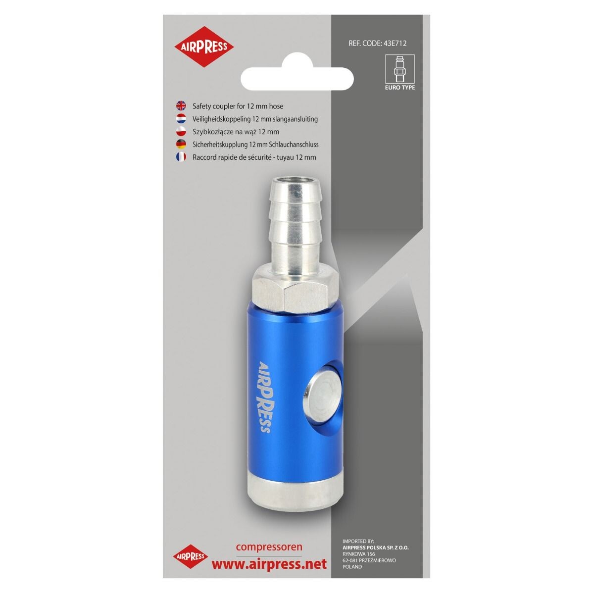 Rýchlospojka na hadicu 12 mm