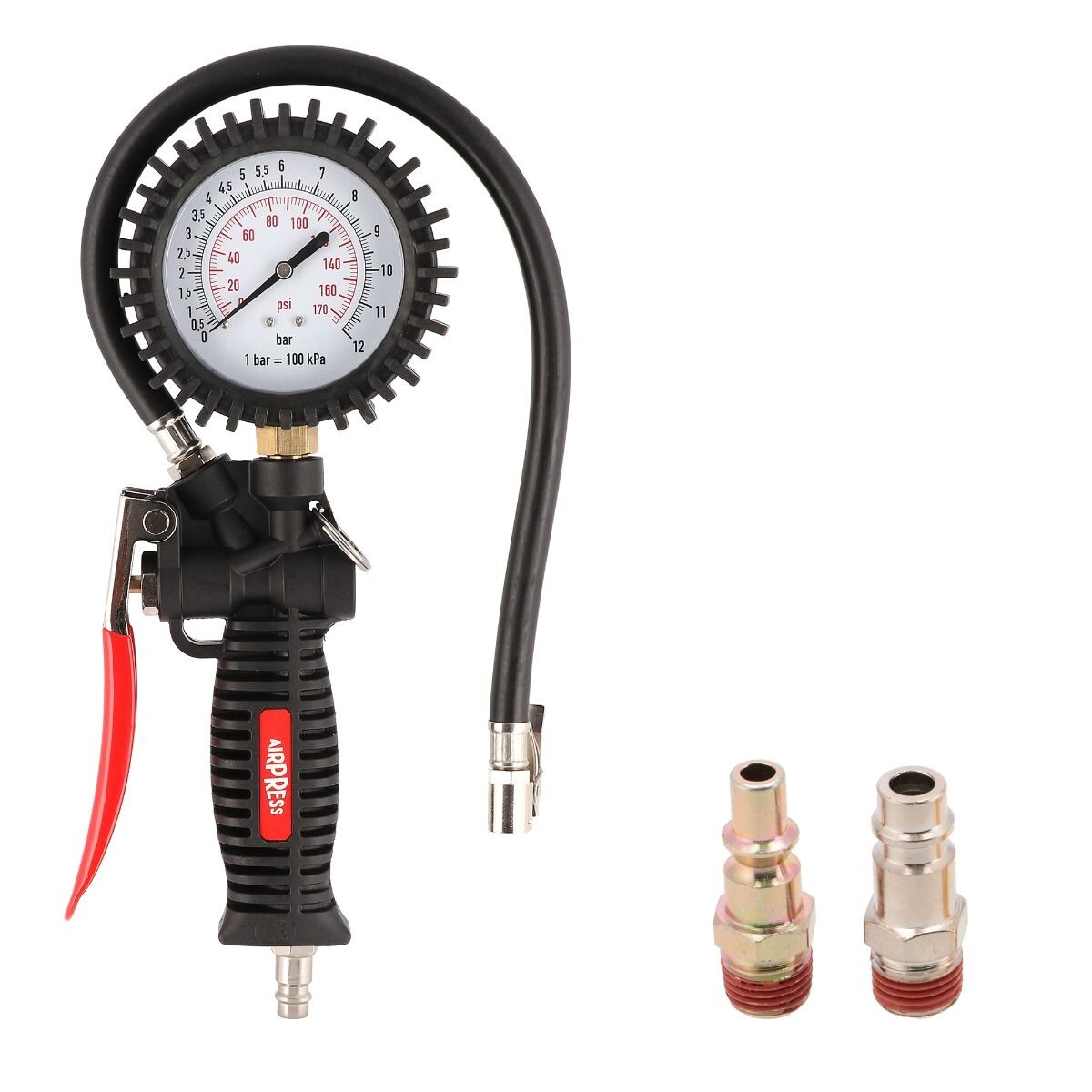 Profesionálna pištoľ na pumpovanie s bočným manometrom 12 bar