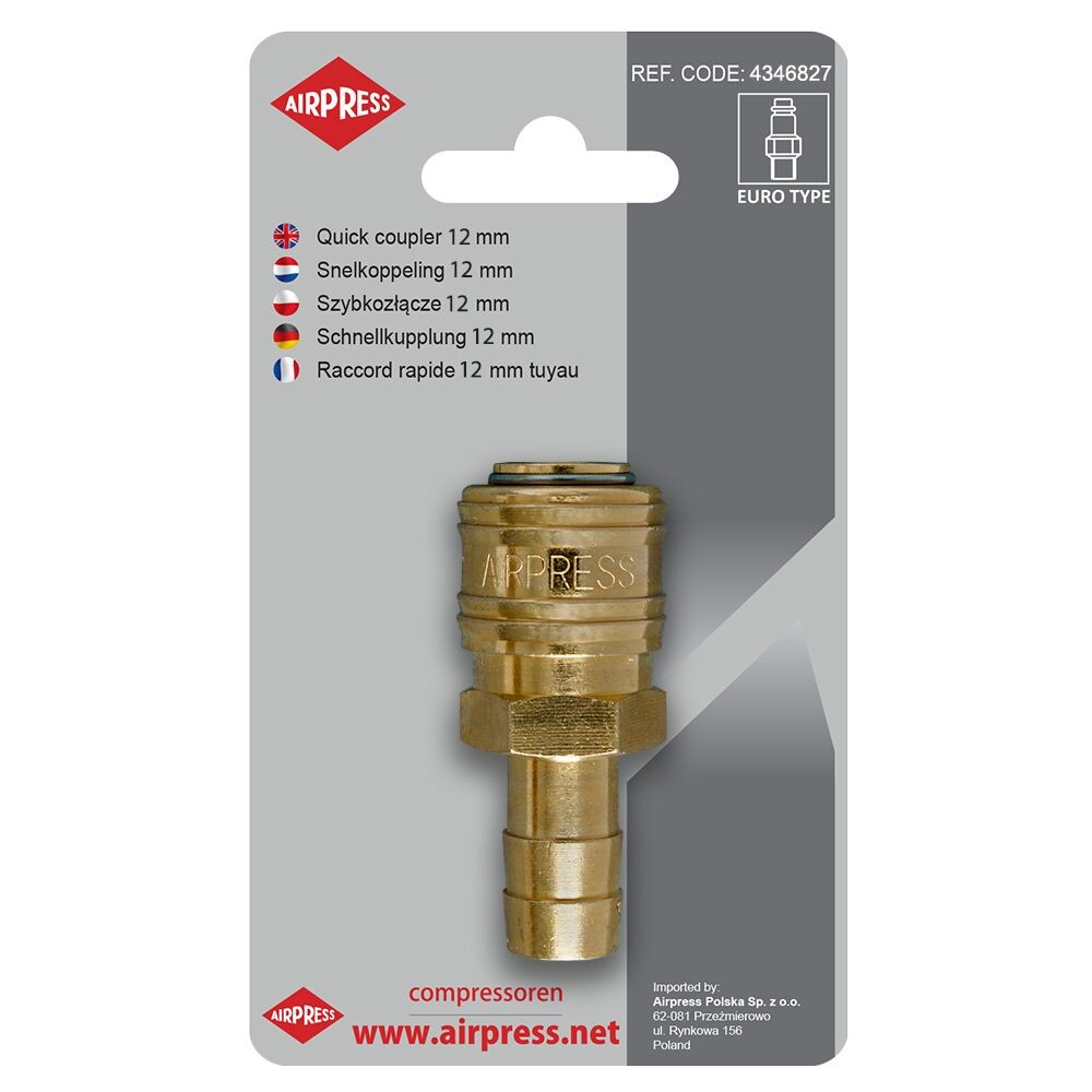 Rýchlospojka na hadicu Euro 12 mm