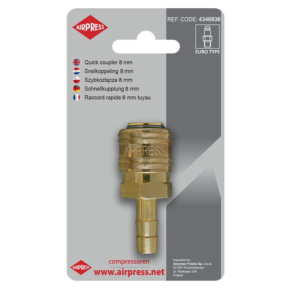 Rýchlospojka na hadicu Euro 8 mm