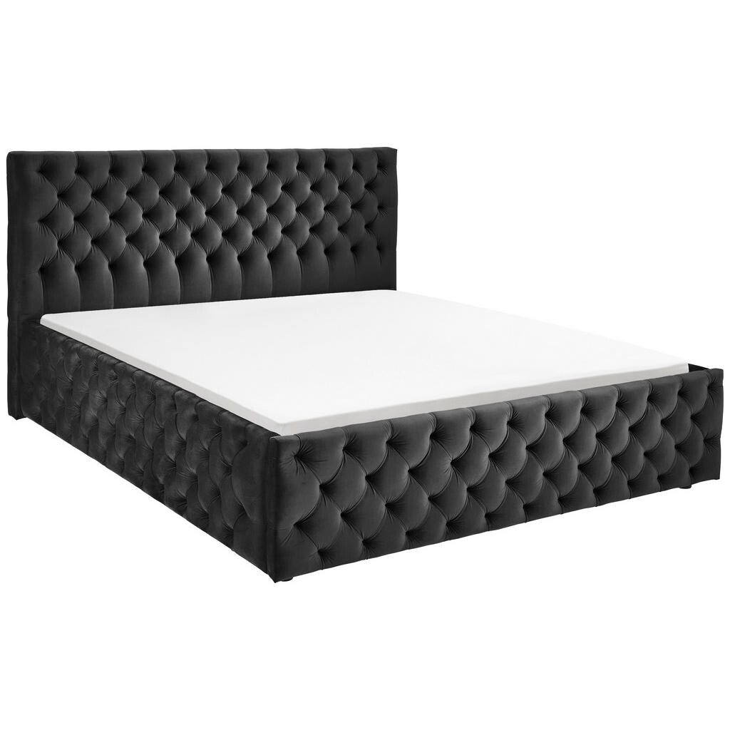 Ambia Home ČALÚNENÁ POSTEĽ, 180/200 cm, čierna