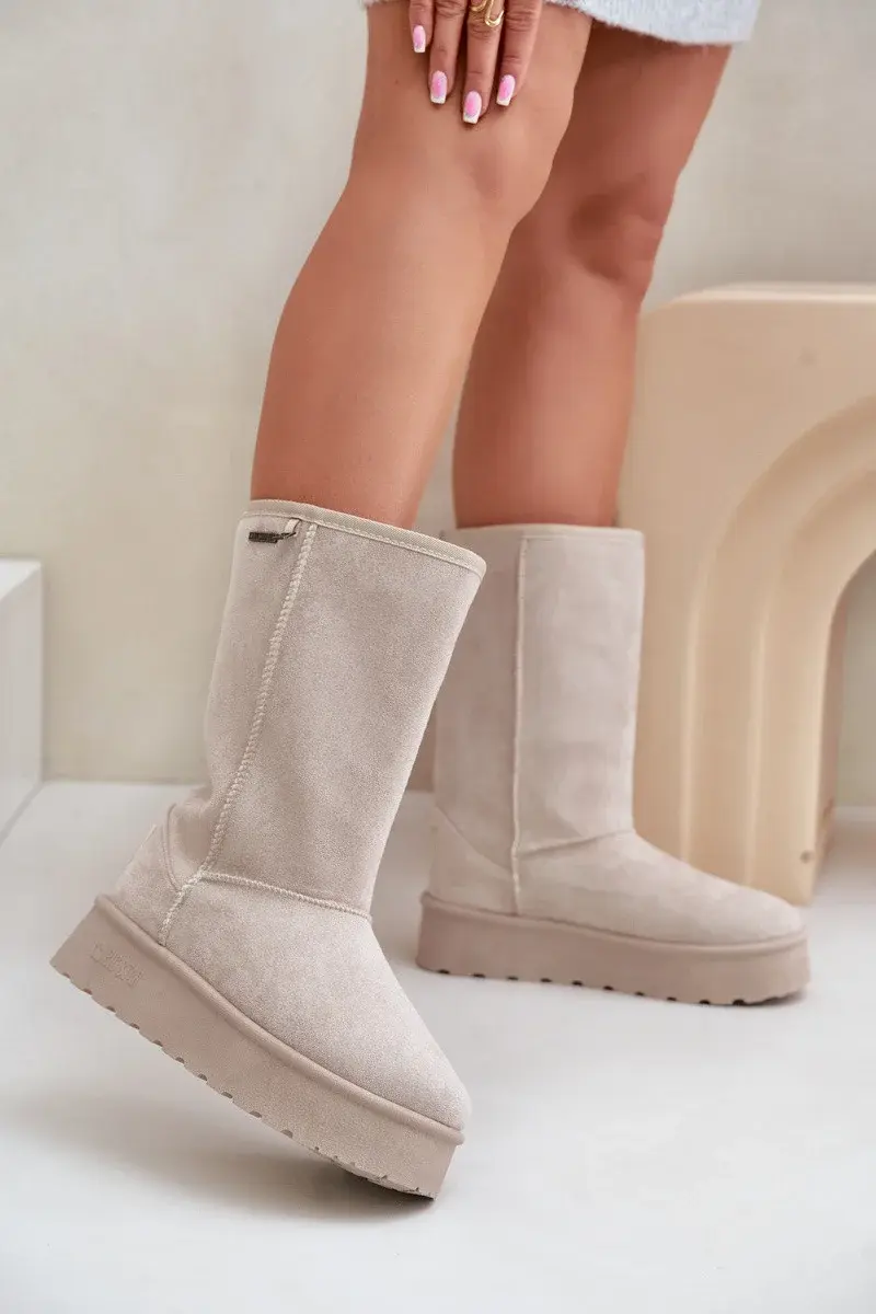 Snežnice s vysokou platformou Big Star OO274894 Light Beige 38