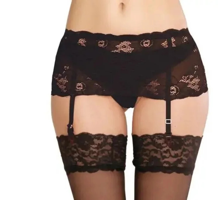 Dámsky podväzkový pás Babette 945 Black - DeLafense XL černá