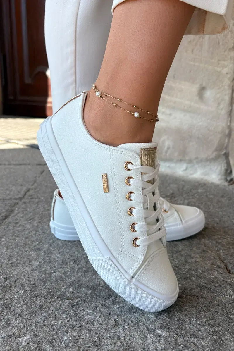 Dámske kožené tenisky ECO Big Star - biele 41