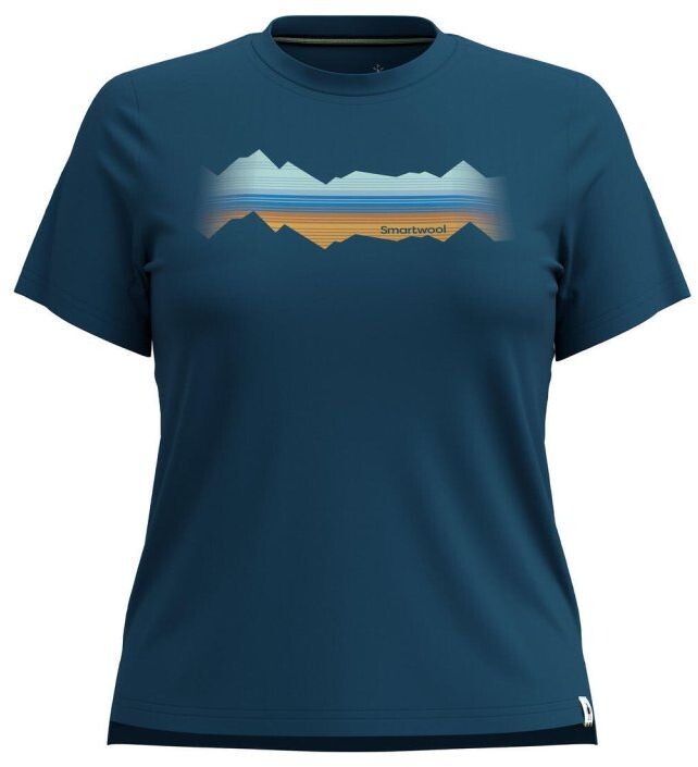 Smartwool W MOUNTAIN HORIZON GRAPHIC SHORT SLV TEE twilight blue Veľkosť: L