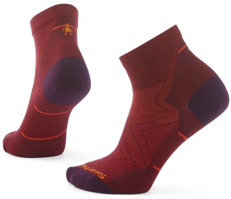 Smartwool W RUN ZERO CUSHION ANKLE SOCKS tibetán red Veľkosť: S