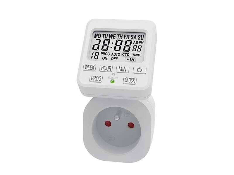 Spínacia zásuvka SOLIGHT DT35 digitálna týždenná