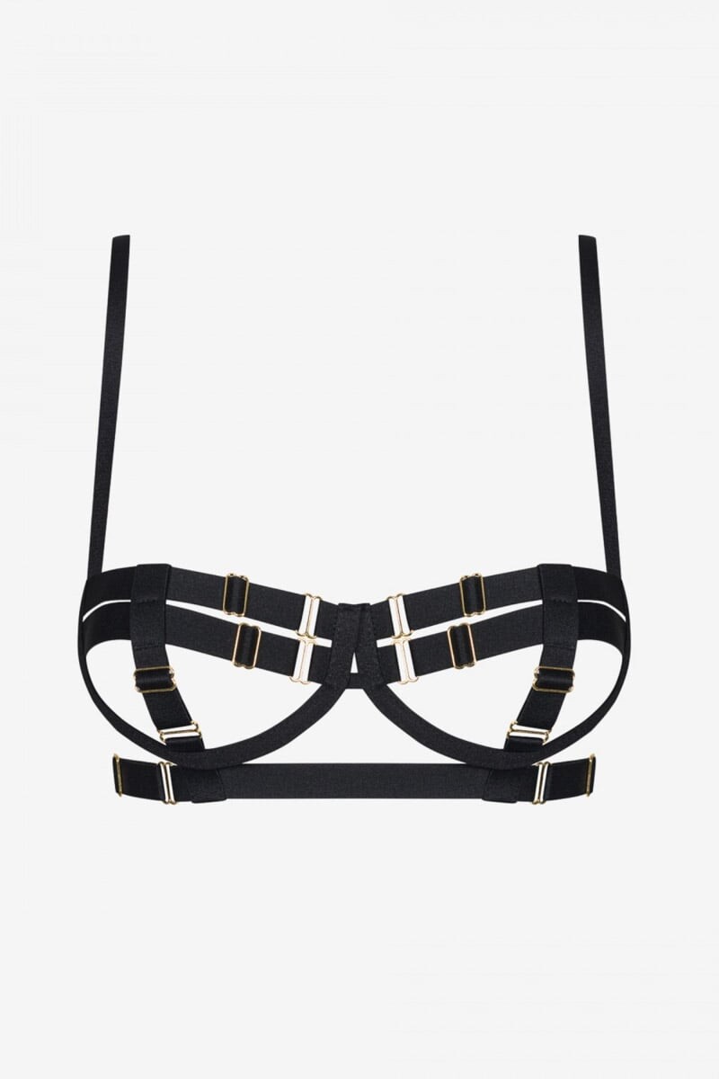 Čierna open-bra podprsenka Alessia