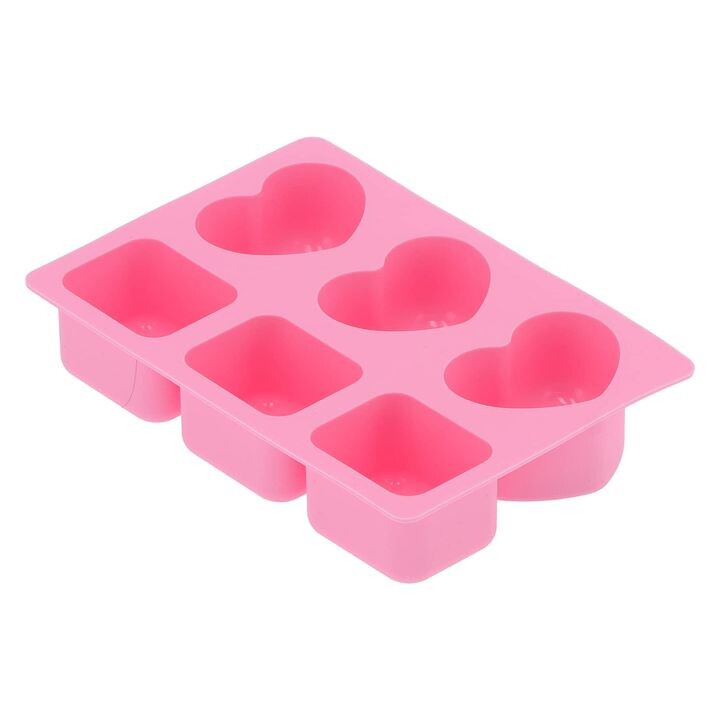Silikónová nádoba na odlievanie - štvorce a srdcia