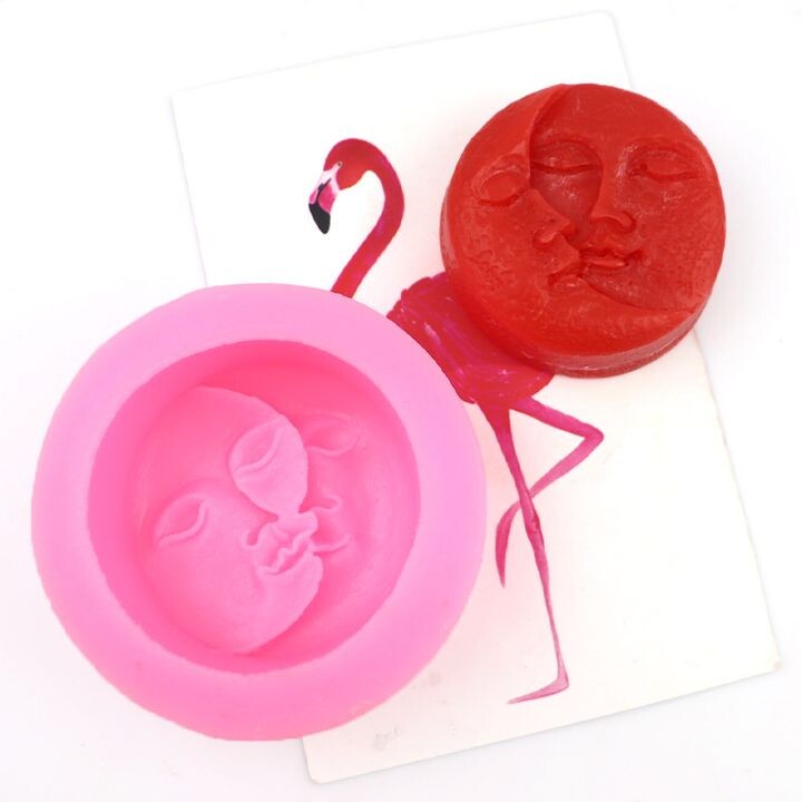 Silikónová forma na odlievanie - slnko a mesiac