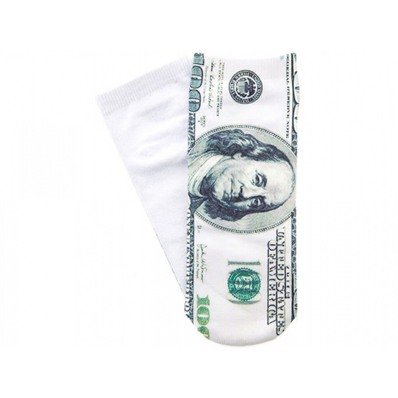 Vtipné ponožky Dolár - biele-sivé, 36-43