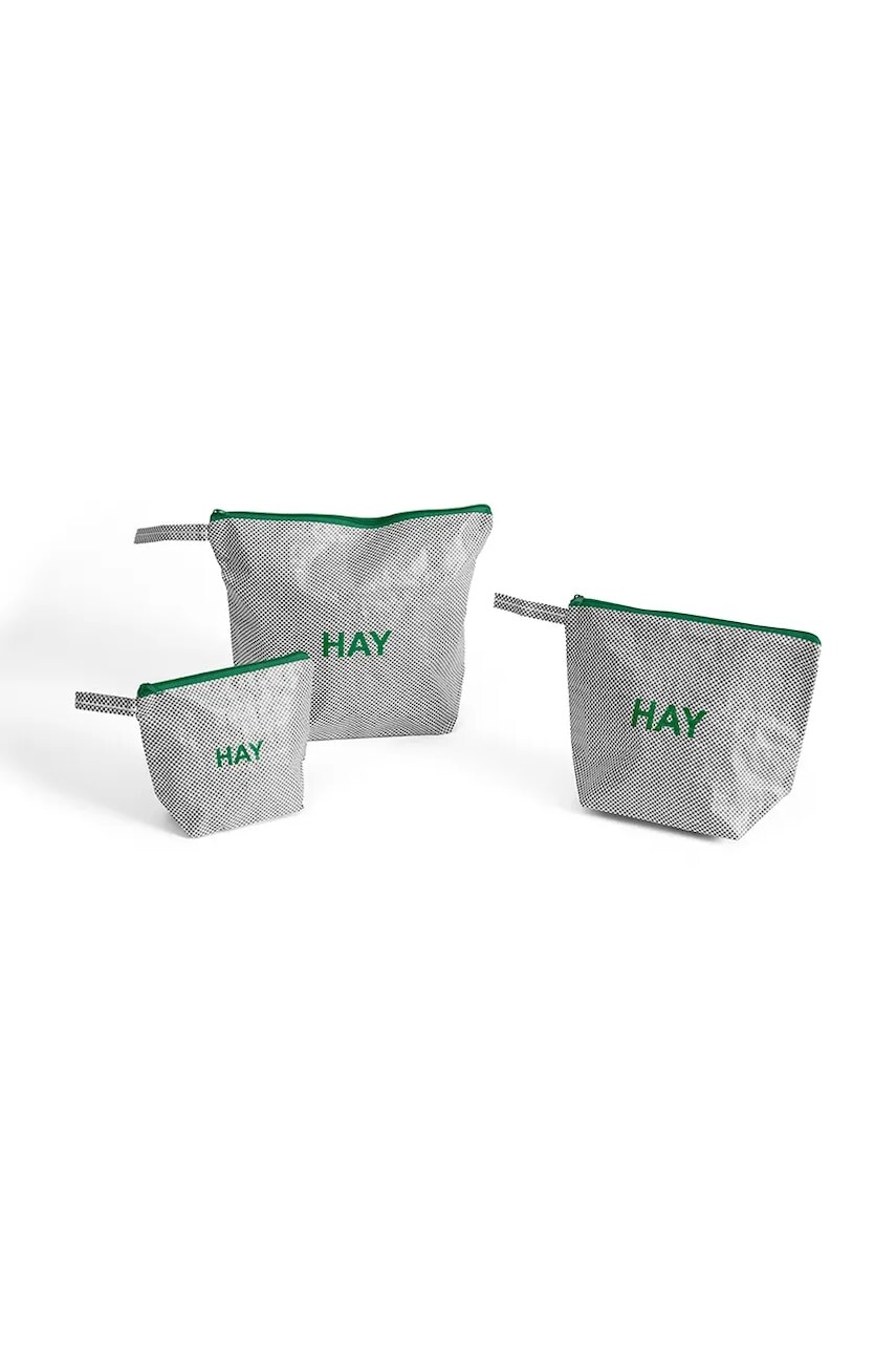Sada organizérov HAY Candy Mono Wash Bag 3-pak šedá farba